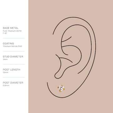 Tini Lux Hypoallergenic Titanium Earrings for Sensitive Ears