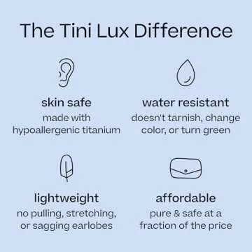 Tini Lux Hypoallergenic Titanium Earrings for Sensitive Ears