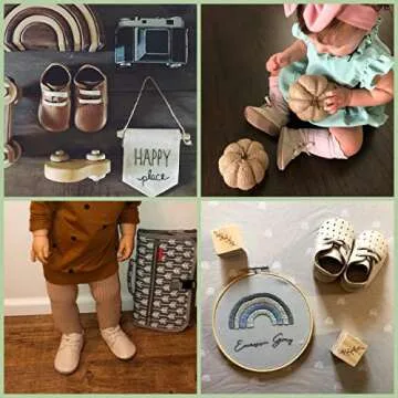 Ella Bonna Oxford Baby Boy Shoes, Leather Sole, Leather Baby Shoes, Toddler Girl Baby Walking Shoes, Newborn Infant Mini Kids Crib Baby Moccasins (Summer Beige, US 1)