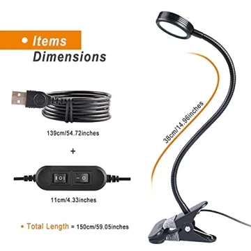 LEPOWER Clip on Light - Versatile Reading and Task Lamp