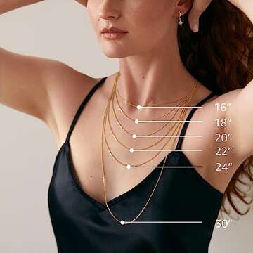 PAVOI Italian Solid 925 Sterling Silver Chain Necklace, 22K Gold Plated, 1.5mm Italian Diamond-Cut C...