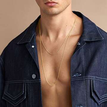 PAVOI Italian Solid 925 Sterling Silver Chain Necklace, 22K Gold Plated, 1.5mm Italian Diamond-Cut Cable Chain Necklace for Women and Men, MADE IN ITALY (16, Yellow Gold)