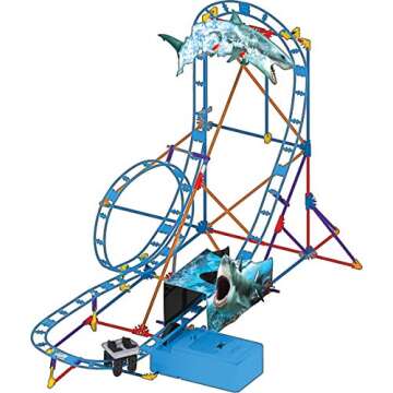 K'NEX Shark Attack Roller Coaster Building Set for Ages 7+