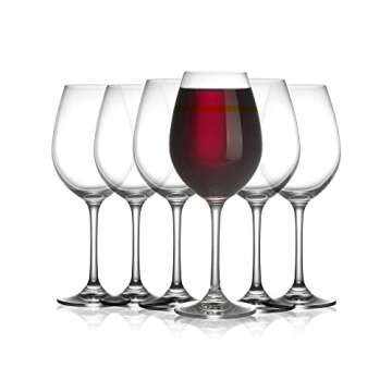 Modvera Stemmed Wine Glasses for Elegant Wine Enjoyment - Set of 6
