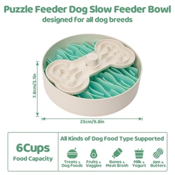 Puzzle Feeder Slow Feeder Dog Bowl for All Breeds 9.8in