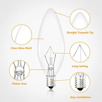 Brightever Vintage Light Bulbs - Dimmable & Decorative Candelabra