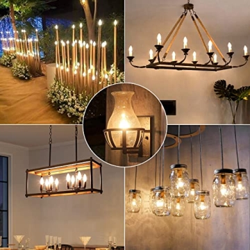Brightever Vintage Light Bulbs - Dimmable & Decorative Candelabra