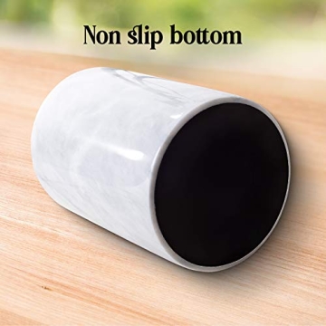 Stylish Marble Utensil Holder - Kitchen Organizer for Home