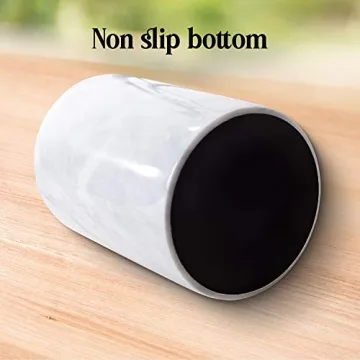 Stylish Marble Utensil Holder - Kitchen Organizer for Home