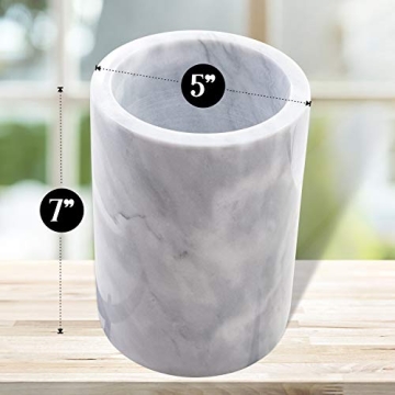 Stylish Marble Utensil Holder - Kitchen Organizer for Home
