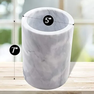 Stylish Marble Utensil Holder - Kitchen Organizer for Home