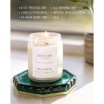 Craft & Kin Palo Santo Candle | Eco-Friendly Aromatherapy