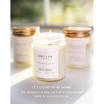 Craft & Kin Palo Santo Candle | Eco-Friendly Aromatherapy