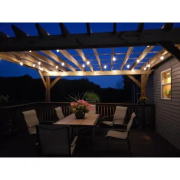 Solar Powered 27ft Outdoor String Lights with Edison Bulbs