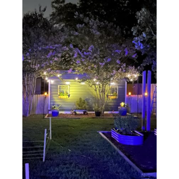 Solar Powered 27ft Outdoor String Lights with Edison Bulbs