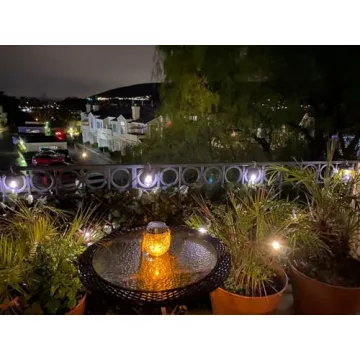 Solar Powered 27ft Outdoor String Lights with Edison Bulbs