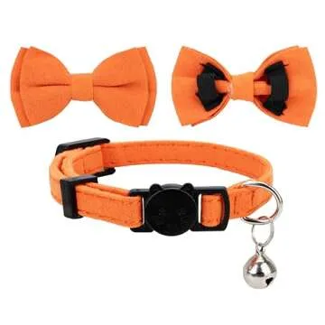 Gyapet Adjustable Cat Collar with Bow Tie & Safety Bell