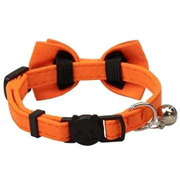 Gyapet Adjustable Cat Collar with Bow Tie & Safety Bell