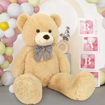 MaoGoLan 4 Feet Giant Teddy Bear - Plush Tan Stuffed Toy