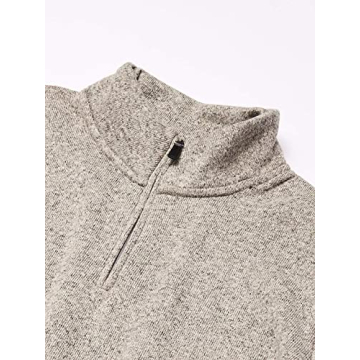 Men's Fleece Quarter-Zip in Light Heather Gray