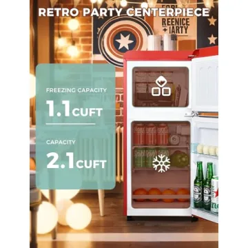 Stylish Anypro 3.2 Cu.Ft Retro Refrigerator for Every Space