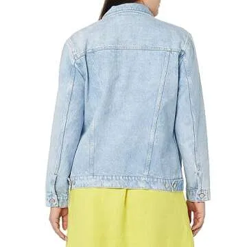 The Drop Women's Zain Elongated Denim Jacket, Light Indigo, XXS
