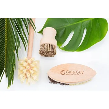 Eco-Friendly Wood and Tampico Brush Set for Kitchen