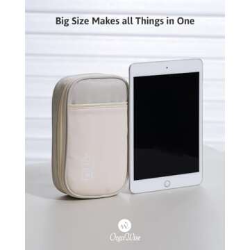 Electronics Organizer, OrgaWise Electronic Accessories Bag Storage Case Travel Waterproof Bag for Ph...