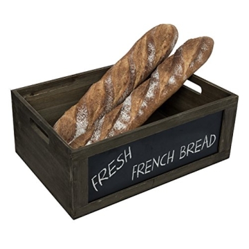 MyGift Rustic Wooden Nesting Storage Bins with Chalkboard Panel