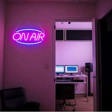 XIYUNTE ON AIR Neon Sign - Bright LED Light for Creators