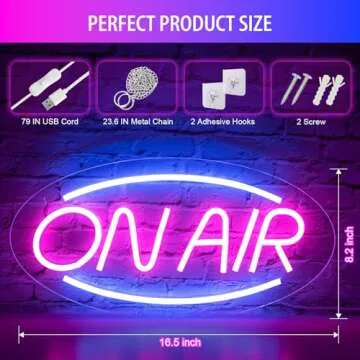 XIYUNTE ON AIR Neon Sign - Bright LED Light for Creators
