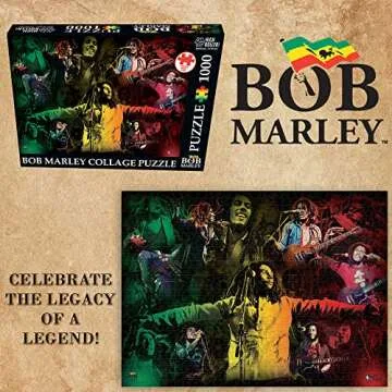 High Roller Games Bob Marley: 1000 Piece Collage Jigsaw Puzzle, Size 19' x 26'