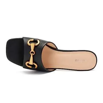 vodvob Women's Stylish Low Block Heel Sandals for Summer