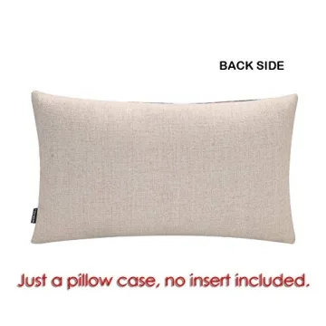 TRENDIN Christmas Couch Pillow Cover 12x20 Farmhouse Christmas Decoration Holiday Throw Lumbar Pillow Case for Home Couch Pink PL1062TR