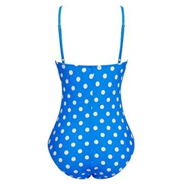 Womens Vintage Long Torso Tummy Control Swim Suit