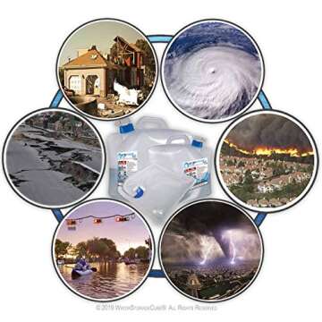 WaterStorageCube BPA-Free Collapsible Water Container 5.3 Gallon with Spigot, Camping Water Storage Carrier Jug for Outdoors Hiking Hurricane Emergency, Foldable Portable Water Canteen (10-Pack)