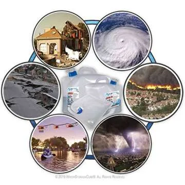 WaterStorageCube BPA-Free Collapsible Water Container 5.3 Gallon with Spigot, Camping Water Storage Carrier Jug for Outdoors Hiking Hurricane Emergency, Foldable Portable Water Canteen (10-Pack)