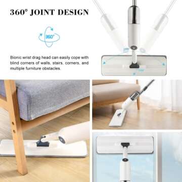 SetSail Spray Mop for Effortless Home Cleaning with Replacement Pads