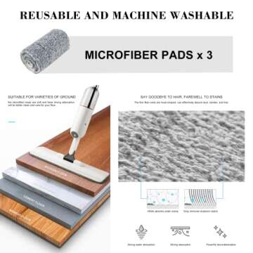 SetSail Spray Mop for Effortless Home Cleaning with Replacement Pads