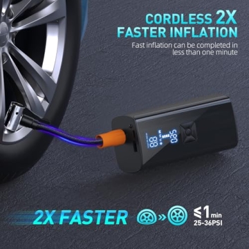 150PSI Portable Air Pump with Digital Gauge