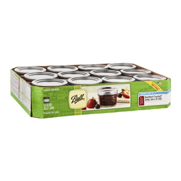 Ball Mason 4oz Quilted Jelly Jars with Lids and Bands, Set of 12