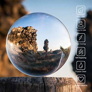 UV Resin - 200g Crystal Clear Ultraviolet Curing UV Resin for DIY Jewelry Making, Craft Decoration -...