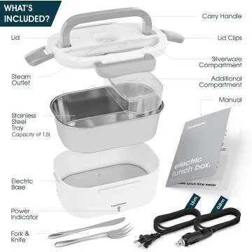 TRAVELISIMO Electric Lunch Box Heater for Work