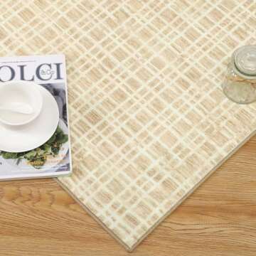 CAREMEE Washable Area Rug 8x10 for Modern Decor