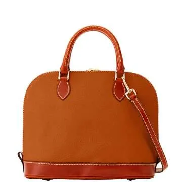 Dooney & Bourke Women's Leather Zip Satchel - Caramel