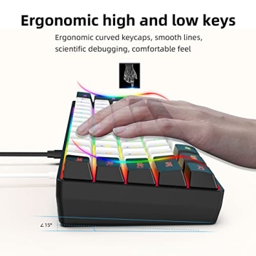Snpurdiri 60% Wired Gaming Keyboard for Gamers and Typists