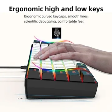 Snpurdiri 60% Wired Gaming Keyboard for Gamers and Typists