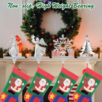 Stylish Set of 4 Christmas Stocking Holders for Festive Decor