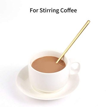 Gold Coffee & Tea Spoons - 4 PCS Elegant Set