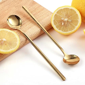 Gold Coffee & Tea Spoons - 4 PCS Elegant Set